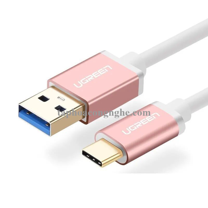 Ugreen 30537 0.5M màu Hồng Cáp USB TypeC sang USB 3.0 cao cấp US187 30030537